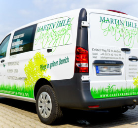 Ihle Gartenkonzepte Fahrzeugbeschriftung Leasing-Auto